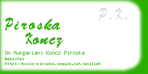piroska koncz business card